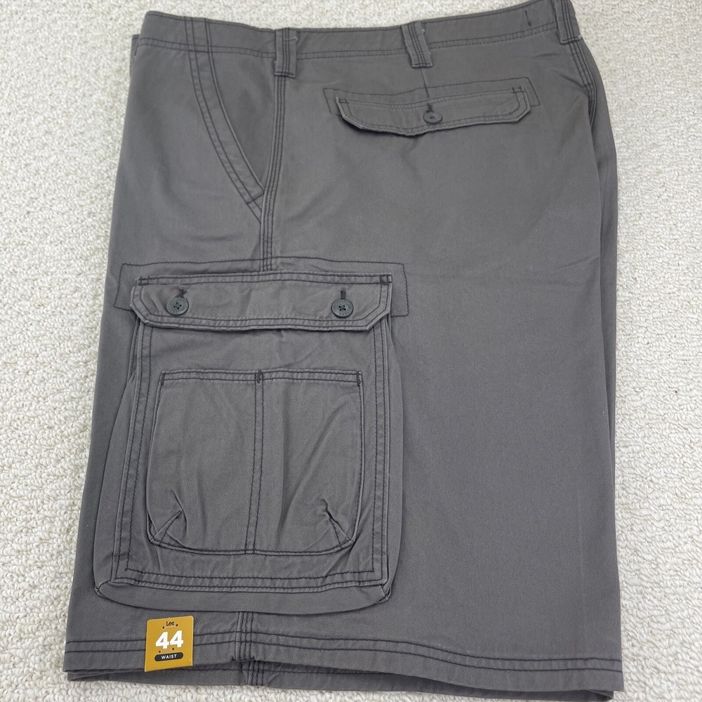 Lee Men's Cargo Shorts Size 44 -‎ 11" Inseam Olive Green 8 Pockets 100% Cotton